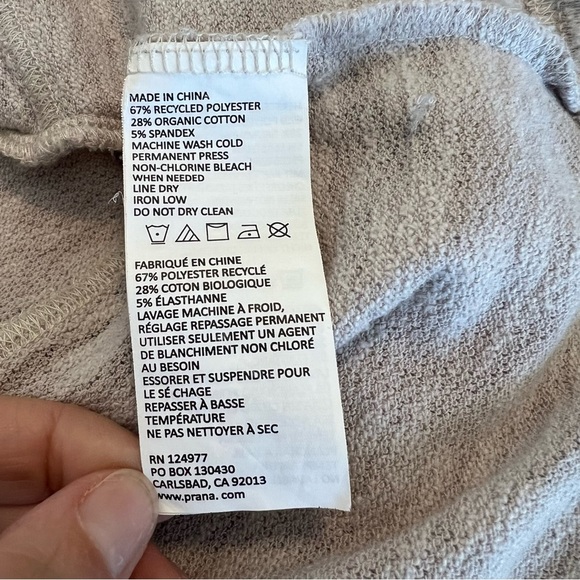 Prana Frieda Slub Knit Funnel Neck Pullover Tunic Sweater Oatmeal Medium - Picture 10 of 15